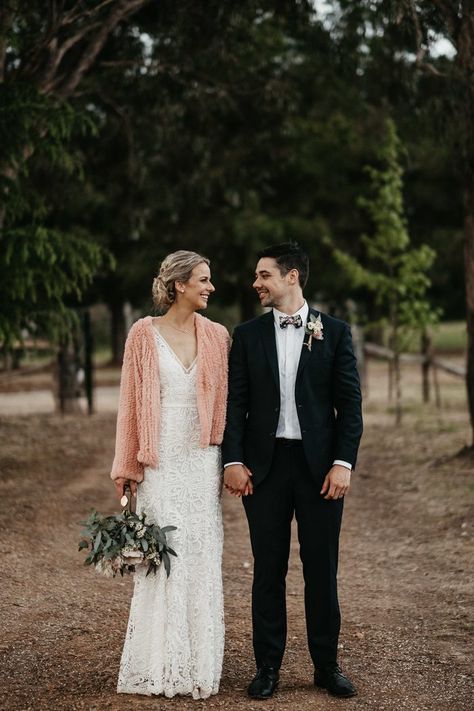 We love how this bride paired her dress with a fuzzy pink cardigan! | Image by Daniel Milligan Photography Wedding Dress With Cardigan, Cardigan Wedding Dress, Wedding Dress Cardigan, Winter Wedding Accessories, Wedding Cardigan, Wedding Stills, Boo Thang, Victoria Wedding, Elegant Ball Gowns