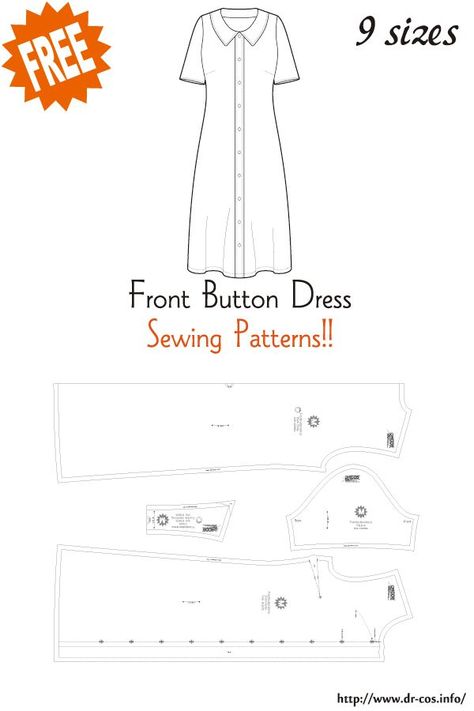 Mood Fabric Dress Pattern, Kurta Sewing Patterns Free, Button Front Dress Sewing Pattern, Button Down Dress Pattern Free, Shirt Dress Pattern Free, Button Up Dress Pattern, Button Down Dress Pattern, Button Dress Pattern, Button Front Dress Pattern