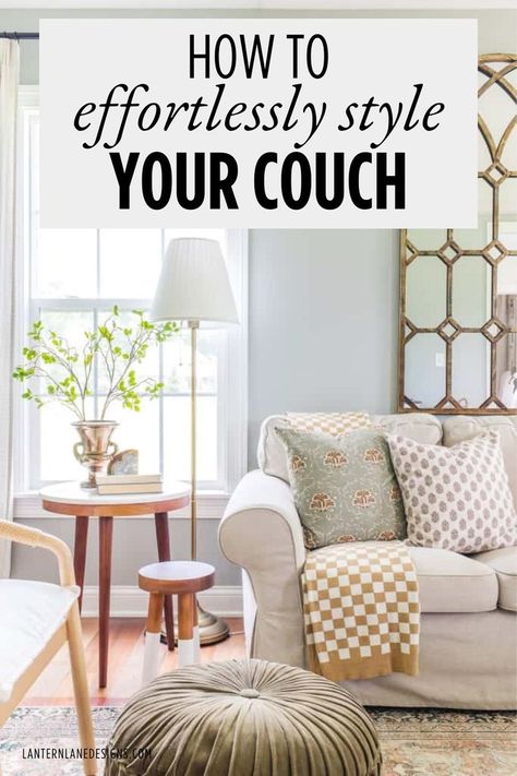 Unleash the potential of your living room with our top couch styling tips. From throw pillows to decorative couch pillows, we've got you covered. Find inspiration to style your large sectional for a warm and inviting home. Style A Couch, Decorative Couch Pillows, Beige Sofa Living Room, Hot Pink Throw Pillows, Best Couch, Floral Couch, Couch Styling, Living Room Throws, Large Couch