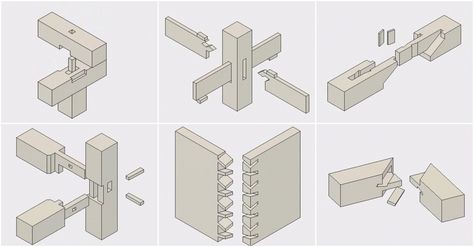 These Mesmerizing GIFs Illustrate the Art of Traditional Japanese Wood Joinery  | ArchDaily Japanese Wood Joinery, Types Of Wood Joints, Timber Joints, Japanese Joinery, Japanese Woodworking, Japanese Interior Design, Wood Joints, Woodworking Joints, Wood Artist