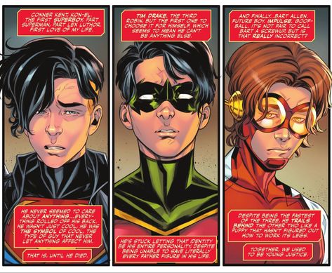 Young Justice Comic, Dc Comics Facts, Robin Tim Drake, Robin Comics, Future Boy, Univers Dc, Batman Funny, Lex Luthor, Dc Comics Artwork