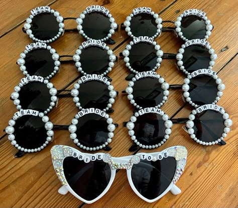 Nola Bachelorette, Bachelorette Sunglasses, Festival Sunglasses, Sunglasses Design, Brides Babes, Pearl Details, Future Wedding Plans, Bride Squad, Heart Sunglasses