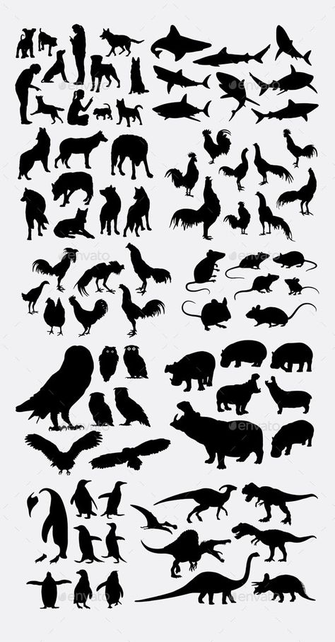 Silhouette Animals, Drawing Silhouette, Drawing Planner, Farm Cartoon, Animal Cutouts, Animal Art Projects, Silhouette Drawing, Animal Illustration Art, Logo Mascot