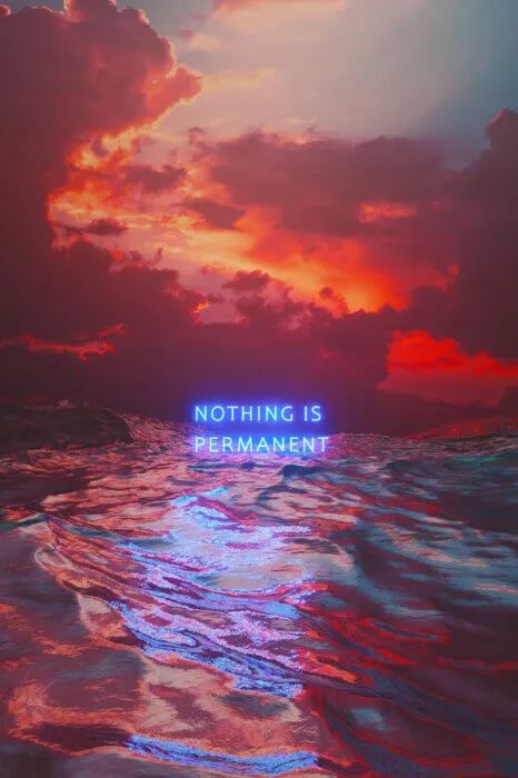 Neon Wall Art - BIG Wall Décor Big Wall Decor, Neon Quotes, Nothing Is Permanent, Neon Artwork, Neon Wall Art, Neon Aesthetic, Neon Art, Acrylic Wall Art, Wall D