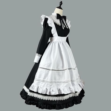 Perfect for your Nutcracker performance, this maid dress reflects perfectly the style of the Nutcracker ballet. The costume includes: Headpiece, dress, apron and bow Sizes:S:Bust:80cm; Waist:65cm; Shoulder:35cm; Length:112cm;M:Bust:85cm; Waist:70cm; Shoulder:37cm; Length:113cm;L:Bust:90cm; Waist:77cm; Shoulder:39cm; Length:114cm;XL:Bust:98cm; Waist:85cm; Shoulder:42cm; Length:115cm;2XL:Bust:103cm; Waist:90cm; Shoulder:45cm; Length:116cm;3XL:Bust:107cm; Waist:95cm; Shoulder:47cm; Length:117cm;4XL Butler Uniform, Maid Dress Uniform, Maid Outfit Cosplay, Hollywood Costume, Maid Uniform, Maid Cosplay, Maid Outfit, Dress Aesthetic, Maid Dress