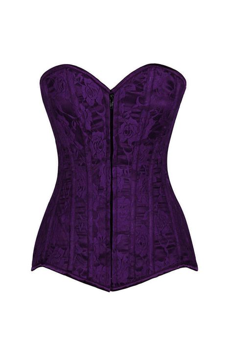 Purple Corset, Corset Costumes, Goth Corset, Jane Clothing, Steel Boned Corsets, Gothic Corset, Overbust Corset, Costume Store, Underbust Corset