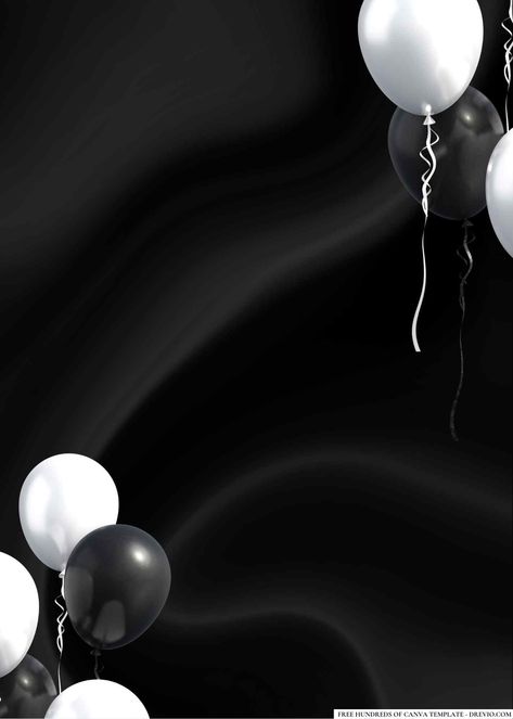 Download Tips to Host a Memorable Black & White Birthday Bash with FREE Invitations Planning a remarkable birthday celebration that revolves around a fancy black and white theme? You're in for a treat! Hosting a party that captures the essence of sophistication while keeping it warm ... Black Birthday Design, Birthday Bash Background, Black And Silver Invitation Template, Free Party Invitations Templates, Its My Birthday Black, Black Birthday Ideas, Black And White Birthday Invitations, Black Invitation Template, Black Party Invitations