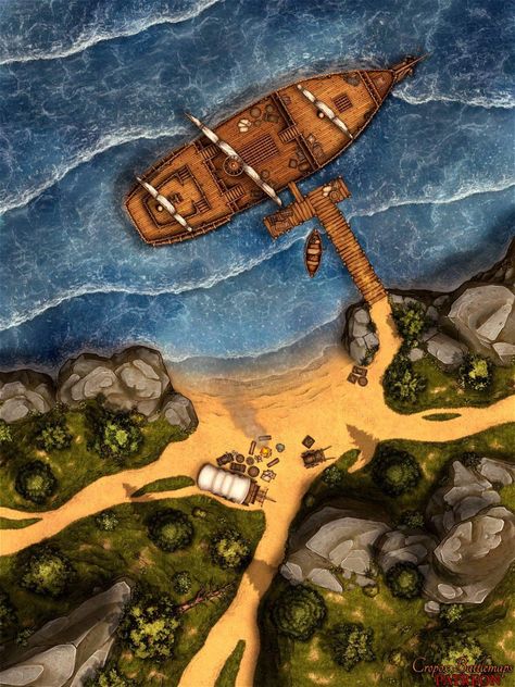 Dnd Places, Battle Map, Tabletop Rpg Maps, Sea Serpent, Rpg Map, Dungeon Maps, D D Maps, Dnd Art, Fantasy Map