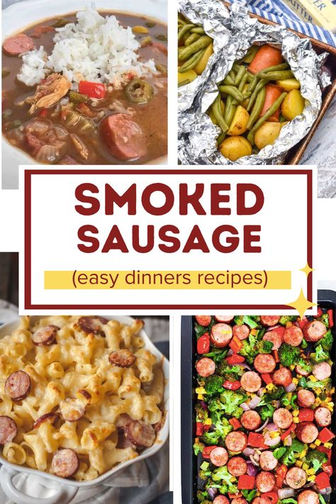 Linked Sausage Recipes Dinners, Smoked Sausage Freezer Meals, Sausage Pasta Crockpot, Smoked Chicken Sausage Recipes, Sausage Recipes For Dinner Easy Meals, Ring Sausage Recipes, Smoked Sausage Meals, Smoked Sausage Recipes Easy Dinners, Hillshire Farms Smoked Sausage Recipes