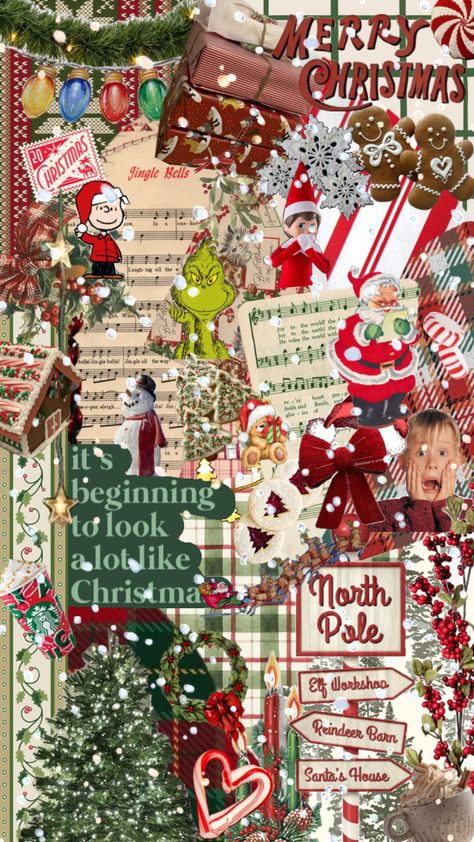 #christmas #xmas #winter #vintage #vibes Christmas Vintage Aesthetic Wallpaper, Cute Vintage Christmas Wallpaper, Christmas Backrounds Collage, Cute Crismas Wallpers Aesthetic, Retro Christmas Wallpaper Iphone, Vintage Christmas Lockscreen, Christmas Back Rounds, Disney Christmas Backgrounds, Christmas Wallpaper Western