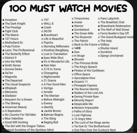 Best 90s Movies List, Must Watch Movies List Classics, Movies You Must Watch List, Classic Movies To Watch List, Amazing Movies To Watch, Best Movies To Watch List, Must Watch Movies, Movie Watchlist, Movies To Watch List