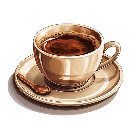 Coffee Cup Art Illustration, AI generated Images Of Coffee Cups, Coffee Art Illustration, Coffee Illustration Art, Cup Of Coffee Illustration, Coffee Drawings, Coffee Painting Canvas, Coffee Draw, Coffee Mug Illustration, Coffee Cup Graphic