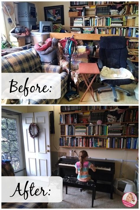 Organize Before And After, Clean House Before And After, Hoarder Before And After, Dana White Decluttering, Visual Clutter Before And After, Clean Room Before And After, Clutter Before And After, Organizing Before And After, Organization Before And After