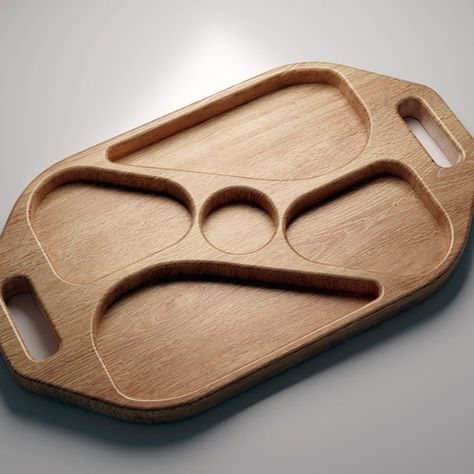 Router Plate, Geometric Tray, Flower Tray, Wood Salad Bowls, Wooden Dishes, Cnc Woodworking, Bee Boxes, Mdf Crafts, Cnc Wood