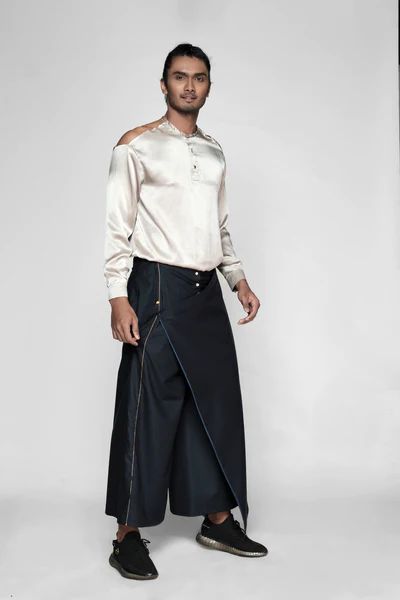 Mens Collection – Page 2 – LOVI Sarongs Men Modeling, Sarong Pants, Mens Pant, Shawl Collar Tuxedo, Two Worlds, Tuxedo Suit, Mens Trends, Crewneck Dress, Men Model