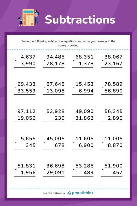 4th Grade Math Worksheets Word Problems Addition And Subtraction, Math Problems For 4th Grade, Mental Maths, 5th Grade Worksheets, 4th Grade Math Worksheets, Math Subtraction, Addition Word Problems, Maths Worksheets, Subtraction Word Problems