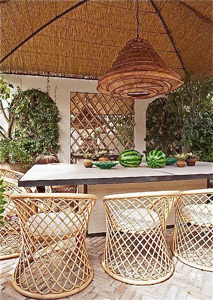 Jean Louis Denoit's  home in Capri Jean Louis Deniot, Summer Inspiration, Rattan Furniture, Wicker Furniture, Wedding Seating, Outdoor Rooms, Outdoor Design, Patio Decor, Outdoor Living Space