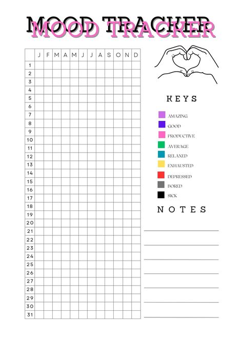 Track your mood and see how it changes over time. Identify patterns and triggers, and learn how to improve your mental health. 

Available on [Pinterest] Mood Chart Ideas, Diary Mood Tracker, Mood Chart Printable, Pink Mood Tracker, Cute Mood Tracker Printable, Mood Chart Bullet Journal, Mode Tracker, Weekly Mood Tracker, Mood Tracker Template