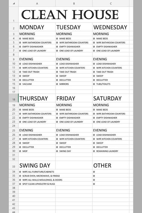 ✨ Clean House Checklist ✨ Tackle every room with this essential cleaning checklist! From dusting to decluttering, keep your home feeling fresh, organized, and spotless. 🧼✨ #CleanHouseChecklist #HomeCleaning #ClutterFreeHome #OrganizedLiving #CleaningRoutine To Do List Cleaning House, Clean Your House In A Week, Daily Routine Cleaning Schedule, House Checklist Maintenance, Keep House Clean Schedule, Deep Cleaning Living Room, Housewarming Checklist, 2 Hour House Cleaning Checklist, Cleaning Hacks Living Room