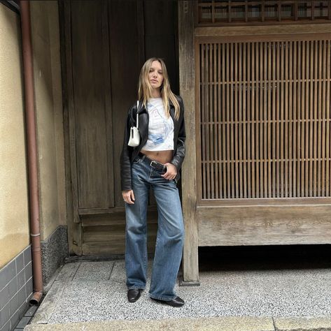 Maya Stepper Style, Downtown Girl Aesthetic, Digital Wardrobe, High Waisted Wide Leg Jeans, Outfit Retro, Outfits Retro, Downtown Girl, Winter Fits, Outfit Inspo Fall