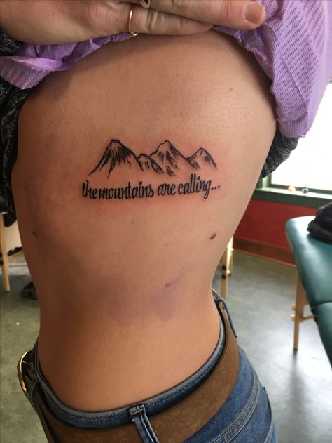 Mountains Are Calling Tattoo, The Mountains Are Calling Tattoo, Couple Tattoos Unique, Tattoos Unique, Mountains Are Calling, The Mountains Are Calling, Friend Tattoos, Couple Tattoos, I Tattoo