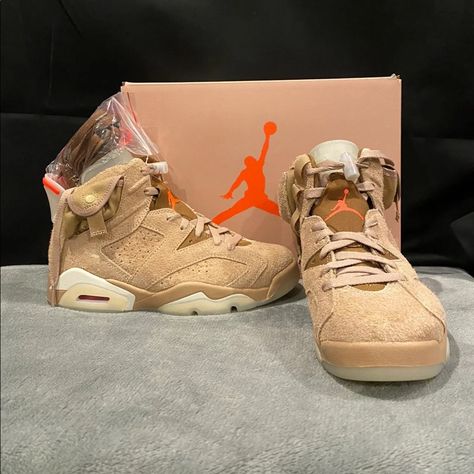 Jordan 6 Retro Travis Scott British Khaki New / No Trades /| Sz 6.5 Men’s / W 8 Make Me A Offer Jordan 6 British Khaki, Jordan 1 Royal Blue, Jordan 6 Travis Scott, Travis Scott Shoes, Navy Trainers, Jordan 1 Royal, Ralph Lauren Sneakers, Nike Sneakers Mens, Nike Air Max 98