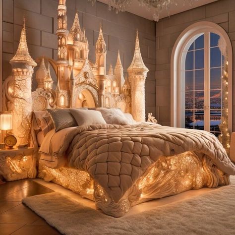 Transform Your Bedroom into a Fairy Tale Kingdom with These Giant Disney Castle Shaped Beds Crazy Beds, Castle Bedroom Kids, Princess Beds, Castle Beds, Fantasy Bed, Giant Beds, Designer Beds, Castle Bed, Fairy Tale Castle