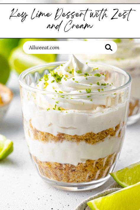 🍋 Refresh your taste buds with this zesty Key Lime Dessert topped with a creamy layer and fresh lime zest! Smooth, tangy, and easy to make, it’s the perfect summer dessert or a sweet treat for any occasion. Ready in just minutes, this delightful dessert combines the bright flavors of key lime with rich creaminess for a balanced bite. Ideal for no-bake desserts or a quick, refreshing dessert option! #KeyLimeDessert #EasyDesserts #CitrusLovers #CreamyDesserts #QuickSweets Lime Pudding Recipes, Key Lime Dessert Recipes, Key Lime Dessert, Key Lime No Bake, Lime Dessert Recipes, Lime Dessert, Quick Sweets, Key Lime Recipes, Key Lime Cookies