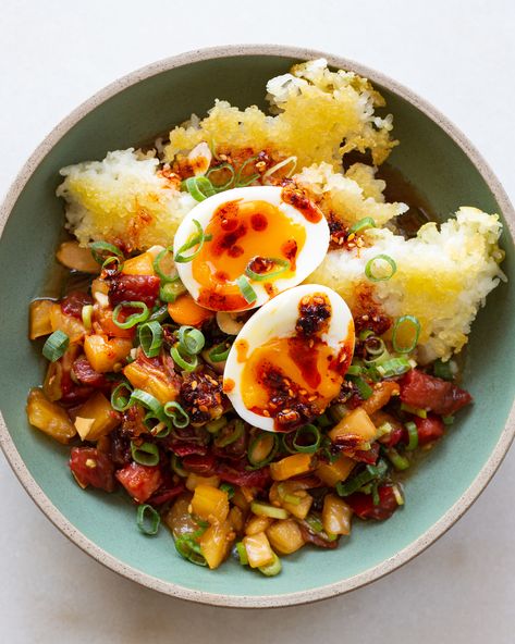 Savoury Vegetarian Breakfast, Nutritionist Recipes, Justine Doiron, Delicious Food Recipes, Japanese Bowl, Most Delicious Food, Crispy Rice, American Recipes, Rice Crispy