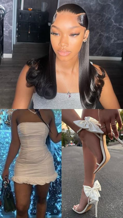 Birthday Outfit Black Woman Summer, Cute Birthday Dresses 16, Birthday Inspired Outfits, Graduation Fits For Black Women, Baddie Graduation Outfit, Graduation Outfit Ideas Black Women, Birthday Dinner Dress, Graduation Fits, Graduation Dress High School