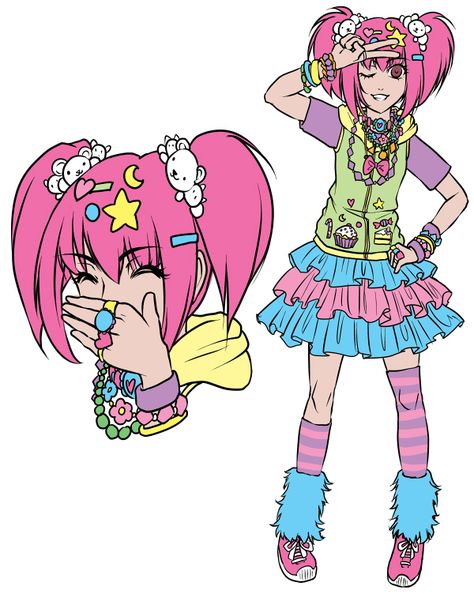 Is decora style! Decora Kei Fashion, Fairy Kei Aesthetic, Decora Style, Decora Fashion, Kei Fashion, Magical Girl, Fitness Inspo, Princess Zelda, Humanoid Sketch