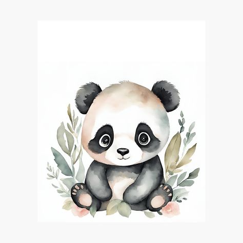 Get my art printed on awesome products. Support me at Redbubble #RBandME: https://www.redbubble.com/i/photographic-print/Panda-boho-kid-panda-by-Basiadesign/160636875.6Q0TX?asc=u Panda Watercolor, Panda Bebe, Panda Painting, Panda Art, Boho Kids, Xmas Card, Baby Panda, Cute Panda, Xmas Cards