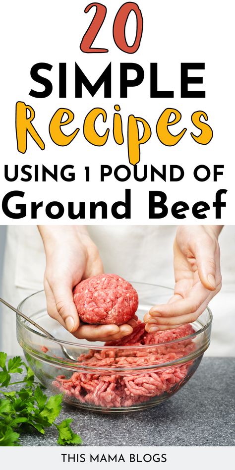 Simple Ground Beef Recipes, Beef Recipes Easy Dinners, Dinner Favorites, Ground Beef Recipes Healthy, Ground Beef Dishes, Ground Meat Recipes, Beef Casserole Recipes, Dinner With Ground Beef, Ground Beef Recipes Easy