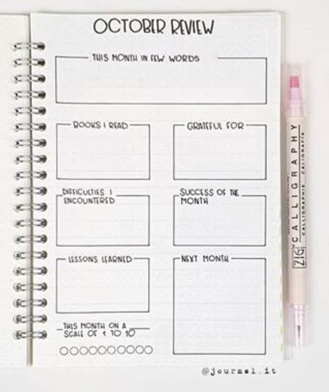 Month In Review Bujo, Bujo Monthly Goals Page, Bujo Monthly Page Ideas, Monthly Goals Journal Ideas, Month Review Journal, Bujo Aesthetic Minimalist, New Month Journal Page, Bujo Monthly Goals, Monthly Log Ideas