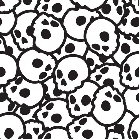 Skull pattern Premium Vector | Premium Vector #Freepik #vector #background #logo #pattern #halloween Minecraft Skull, Fun Keyboards, Skeleton Silhouette, Minecraft Skeleton, Spooky Background, Ship Vector, Body Bones, Bone Pattern, Halloween 23