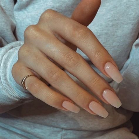 Shared by Kara!. Find images and videos about love, beautiful and pink on We Heart It - the app to get lost in wha… | Short acrylic nails, Neutral nails, Chic nails Nail Ideas Natural Look, Natural Tip Nails, Natural Acrylic Nails Almond, Clean Looking Nails, Natural Nail Ideas Gel, Classy Simple Nails Natural Looks, Acrylic Nails Natural Look, Tan Nude Nails, Nail Inspiration Natural