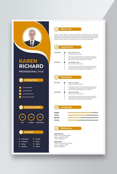 Professional creative cv or resume template#pikbest# Best Cv Template Professional Cv, Graphic Designer Resume Creative, Cv For Graphic Designer, Cv Design Creative Professional, Cv Designer Graphic, Modern Resume Design Creative, Cv Graphic Design, Cv Original Design, Graphic Designer Cv