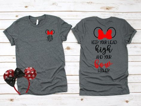 Disney October, Cricut 3, Disney Apparel, Disney Vacation Shirts, Family Disney Trip, Disney Trip Shirts, Disney Family Vacation, Minnie Bow, Disney World Shirts