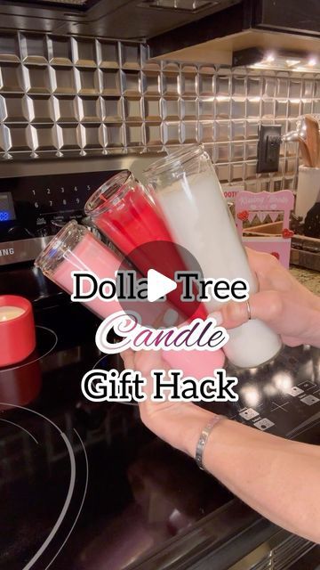 Dollar Tree Diy Candle, Personalized Candles Diy, Diy Candles Video, Dollar Tree Candles, Dollar Store Candles, Gift Hacks, Dollar Tree Gifts, Diy Candles Homemade, Diy Scent