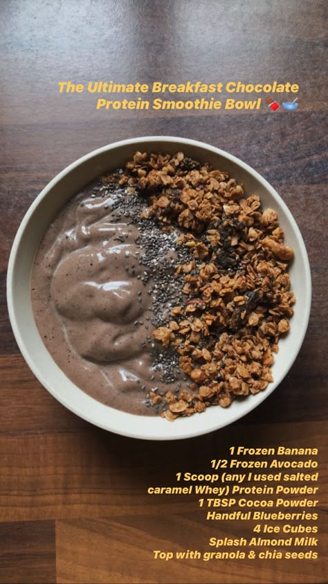 Chocolate Protein Bowl, Protein Sludge Bowl, Smoothie Bowl Protein Powder, Chocolate Protein Smoothie Bowl, Smoothie Bowl With Protein Powder, Protein Smoothie Chocolate, Healthy Chocolate Smoothie Bowl, Brownie Batter Smoothie Bowl, Low Cal Smoothie Bowl