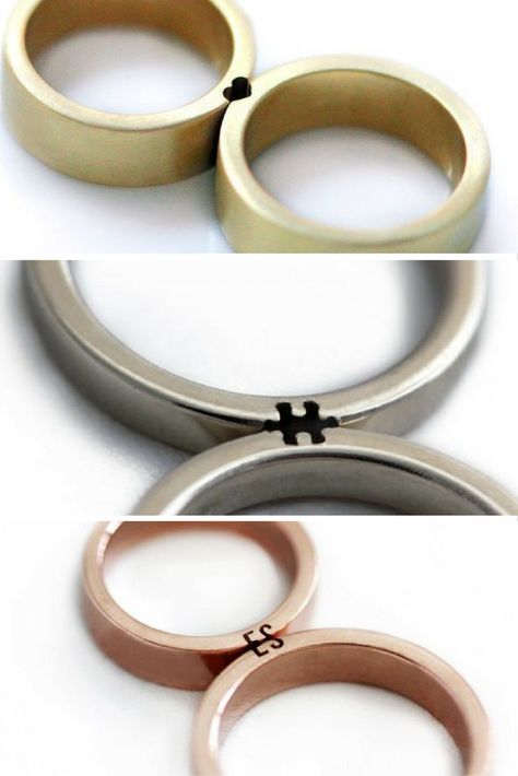 anillos significativos para tu boda, una idea original y diferente خواتم خطوبة, Wedding Rings Unique, Couple Rings, Simple Weddings, Make Sense, The Words, Unique Weddings, Diamond Wedding, Unique Rings