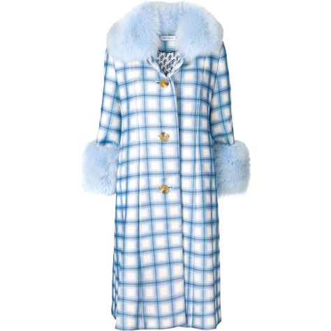 Saks Potts checked coat ($1,519) ❤ liked on Polyvore featuring outerwear, coats, blue, checkered coat, checked coat, saks potts, blue coat and saks potts coat Spring Outfits Boho, Checkered Coat, Checked Coat, Saks Potts, Fur Trim Coat, Blue Coat, Retro Mode, Blue Coats, Print Coat