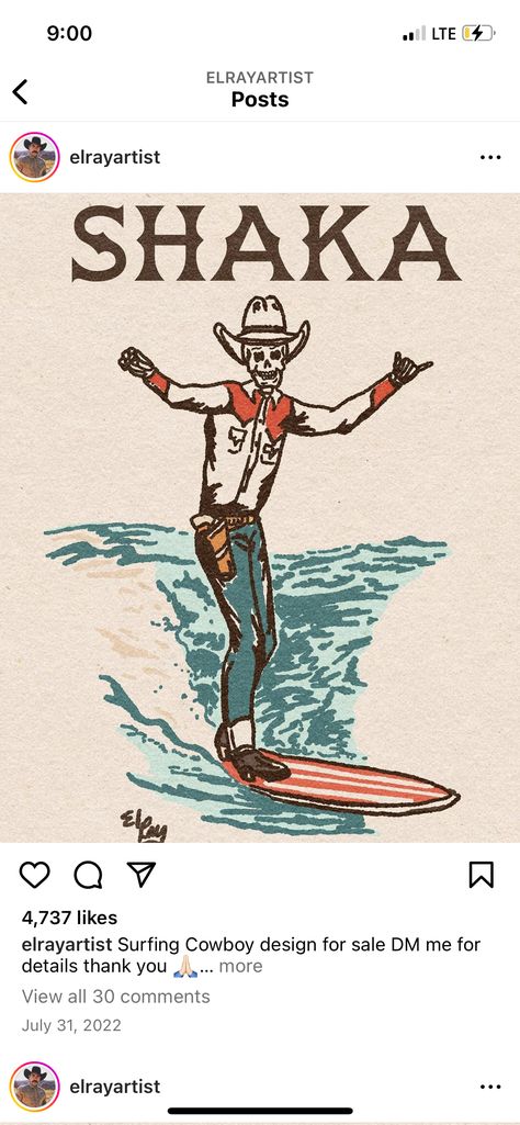 Surfing Cowboy, Surf Cowboy, Hippies And Cowboys, Cowboy Artwork, Cowboy Design, Cowboy Wedding, Wedding Event, Wedding Events, Tatting