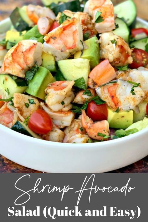 Ceviche Salad, Avocado Ceviche, Shrimp And Avocado, Salad Keto, Sea Food Salad Recipes, Shrimp Avocado Salad, Shrimp Salad Recipes, Avocado Salad Recipes, Shrimp Avocado