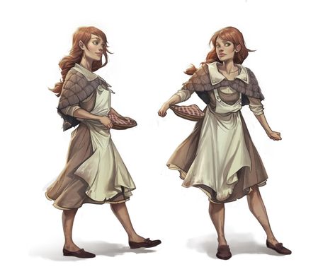 Here's an awesome "Peasant Girl" Character Archetype from our first book by the one and only @charliebowater﻿ ﻿ Learn how to draw characters like this in our new artbook LIVE on kickstarter now! The book is ONLY on Kickstarter for 3 MORE DAYS so HURRY!﻿ Click in our bio @21_draw before they're gone!⠀﻿ ﻿ #21draw #thecharacterdesigner #characterdesign #art #illustration #drawing #sketch #digitalart #character #artist  #artwork #artistsoninstagram #draw #conceptart #originalcharacter #illustrator # Baker Outfit Drawing, Face Anime, Armor Clothing, Female Elf, Super Hero Costumes, Dnd Characters, Daily Art, Character Illustration, Character Concept