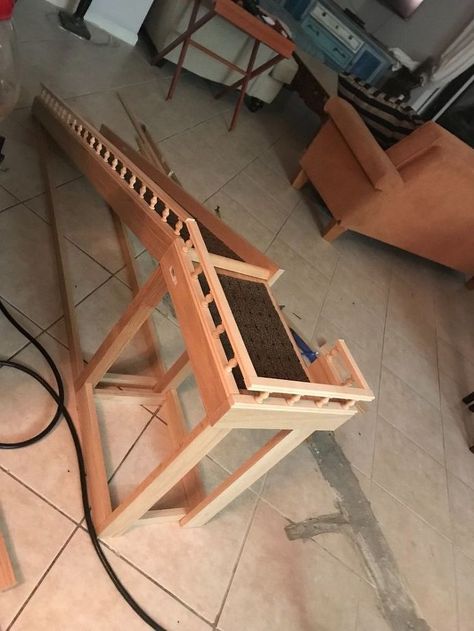 puppy love diy dog ramp for bedroom, For the platform I used 1x3s Diy Dog Stairs, Diy Dog Ramp, Dog Ramp Diy, Dog Ramp For Bed, Dachshund Breed, Dachshund Funny, Pet Ramp, Dog Stairs, Miniature Dachshunds