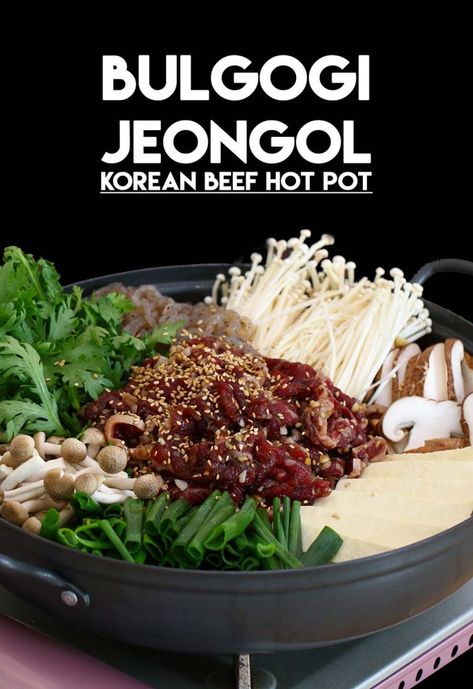 Jeongol Recipe, Bulgogi Jeongol, Koreansk Mat, Bulgogi Sauce, Hot Pot Recipe, Bulgogi Recipe, Seonkyoung Longest, Korean Cooking, Bulgogi Beef