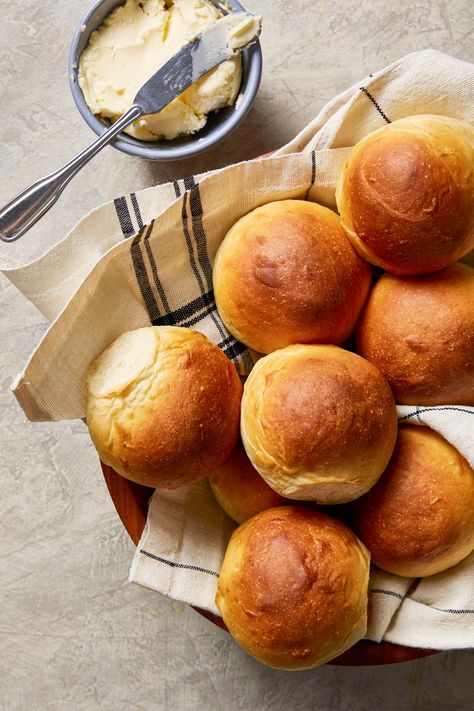 With this brown-and-serve recipe, you’ll never be more than 15 minutes away from the warm comforts of fluffy homemade bread. Loaf Of Bread Aesthetic, Homemade Bread Aesthetic, Fluffy Homemade Bread, Aesthetic Bread, Bread Aesthetic, Frozen Rolls, Aesthetic Foods, America's Test Kitchen Recipes, Brown Bread