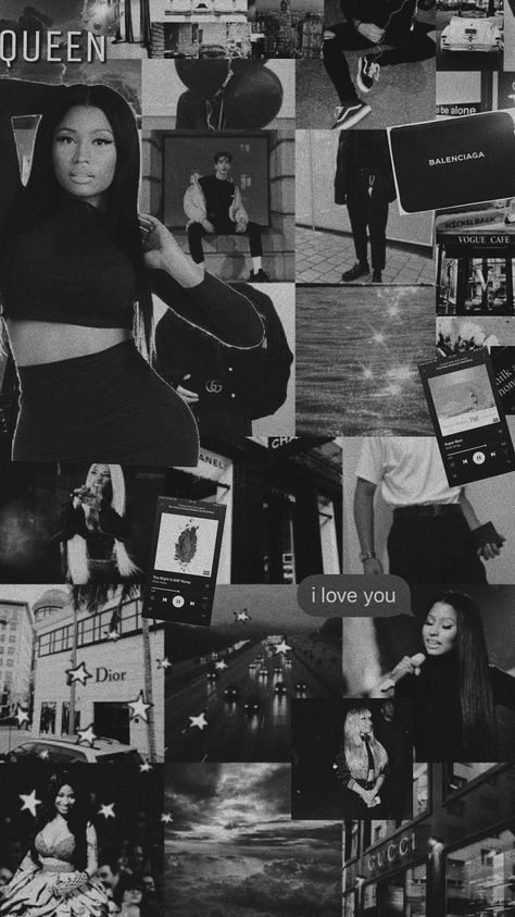 Nicki Minaj Aesthetic Black And White, Nicki Minaj Wallpaper Ipad, Nicki Minaj Lockscreen, Nicki Minaj Wallpaper Lockscreen, Nicki Minaj Collage, Nicki Wallpaper, Nicki Minaj Aesthetic Wallpaper, Ariana Fashion, Portrait Bedroom