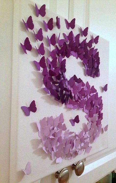 Origami Lily, Dekorasi Bohemia, Paper Spring, Paper Dahlia, How To Make Decorations, Paper Umbrellas, Origami Butterfly, Butterfly Baby Shower, Butterfly Wall Decor